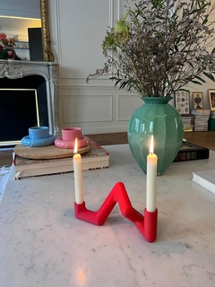 éclat bougie titulaire soutien Accueil maison rouge noir candel bougeoir pla 3d print model - Mito3D