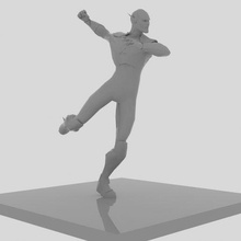 éclat action figure 3 art merveille poly personnage corps 3d print model - Mito3D