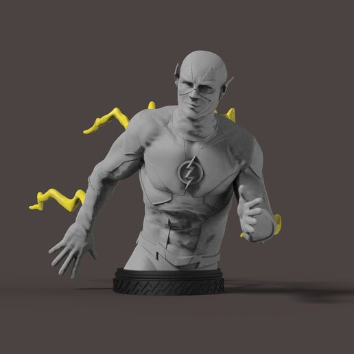 flash bust dc superman statue figure collection comics marvel hero 3D print model - Mito3D
