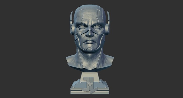 flash bust 3d printing dc justice league batman superman high detail 3d print model - Mito3D