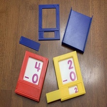 destello tarjeta caja doblar marca adición aritmética división memoria flash tarjetas multiplicación sustracción enseñando ayuda herramientas aprendizaje 3d print model - Mito3D
