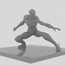 flash crouch figure art marvel poly character body 3d print model - Mito3D