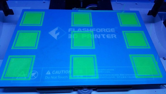 instantâneo forja inventor FlashPrint nivelamento cama flashforge impressora calibração 3d impressão testes estresse teste banco 3d print model - Mito3D