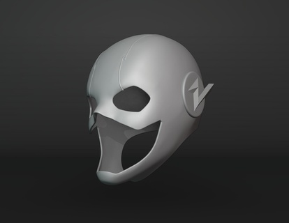 destello casco disfraz máscara usable cosplay superhéroe héroe dc historietas justicia liga 2023 barry Allen velocidad oscuro 3d print model - Mito3D