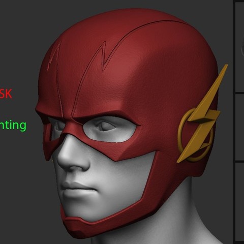 flash helmet justice league art mask game toy cosplay dc marvel comic ironman captain hero superhero batman superman accessories Flash 3D print model - Mito3D