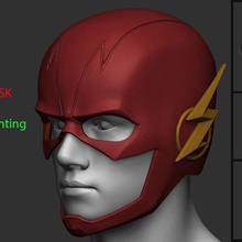 flash capacete de justiça league art mask game toy cosplay dc marvel comic ironman captain hero superhero batman superman accessories 3d print model - Mito3D