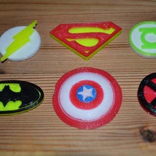el logotipo de flash art señales logotipos super héroe superhéroe símbolo superhéroes signo 3d print model - Mito3D