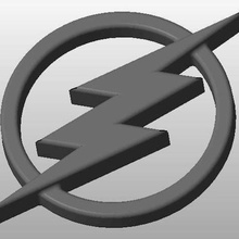 flash logo art signs logos 3d print model - Mito3D