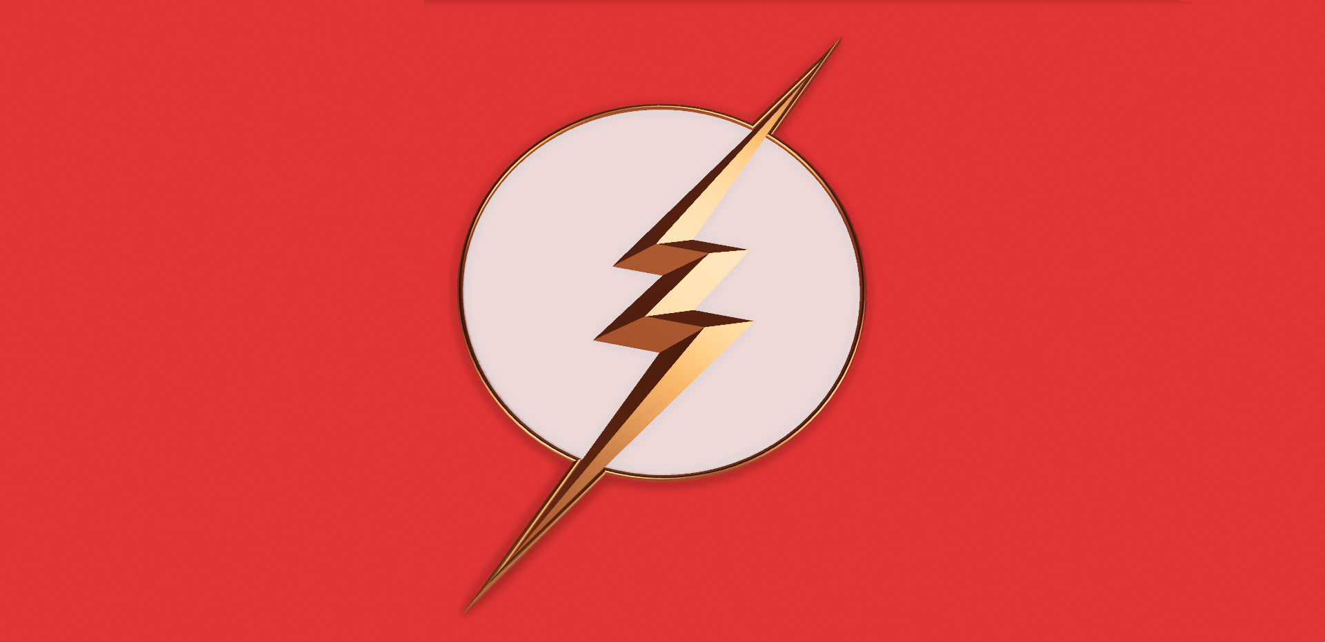 flash logo dc comics superhero super hero fast lightning bolt run central city 3D print model - Mito3D