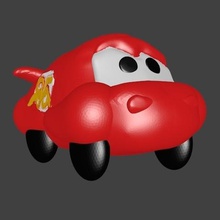 flash mc queen game motor vehicle racer disney red new circuit 3d print model - Mito3D