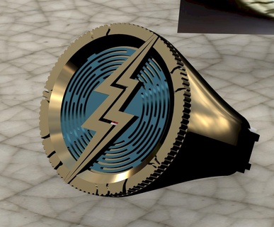 destello anillo escarlata corredor joya mecánico girar 360degree 3d print model - Mito3D