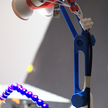 destello trípode montar articualted lámpara artilugio cámara 3d print model - Mito3D