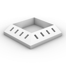 flashdrive organizer dish - square version home usb stick holder desktop 3d print model - Mito3D