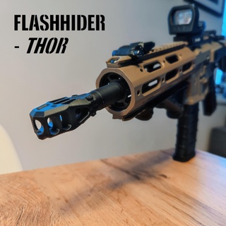 flashhider - thor 14mmccw airsoft ar15 m4 3d print model - Mito3D