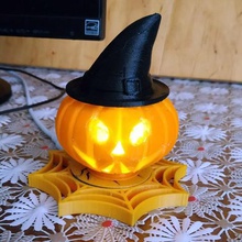 flashing pumpkin various 3d printer printing celebration fusion 360 halloween happy qi charger tanyaakinora diy 3d print model - Mito3D