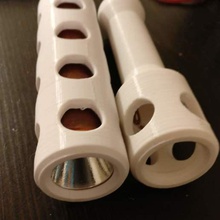 flashlight body copper pipe heatsink led reflector drop-in tool tools light 18650 3d print model - Mito3D