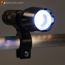 flashlight clamp bike 3d print model - Mito3D