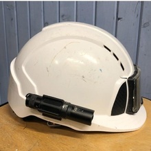 flashlight holder gadget helmet construction site support lamp accessory 3d print model - Mito3D