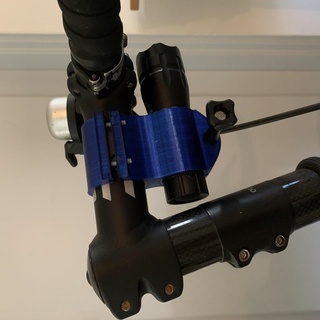 flashlight stem mount bike parts 3d print model - Mito3D