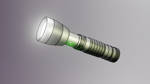 flashlight flashlight tools darkness light technology  3d print model - Mito3D