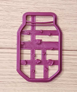 flask cookie cutter hearts 3d print model - Mito3D
