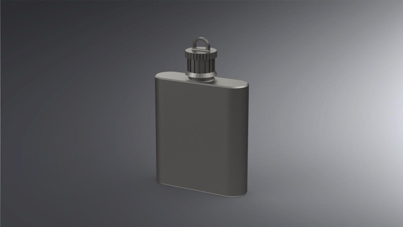 flask keychain toy small 3d print model - Mito3D