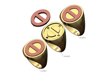 plano ancla enlace inserciones oval sello us tamaños 7 8 9 3d impresión modelo anillo joyería joya imprimible oro plata libra esterlina lujo fornido declaración costoso 2 tono 3d print model - Mito3D