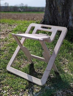 flat chair wooden outdoor garden 3d print model - Mito3D