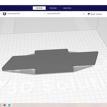 flat chevy bowtie automotive chevrolet 3d print model - Mito3D