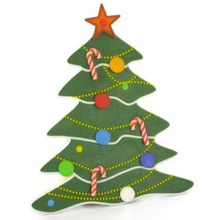 flat decorative christmas tree home 3d print model - Mito3D