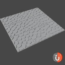 flat dungeon - small cobblestone tiles game dnd dungeons dragons roleplaying rpg toy 3d print model - Mito3D