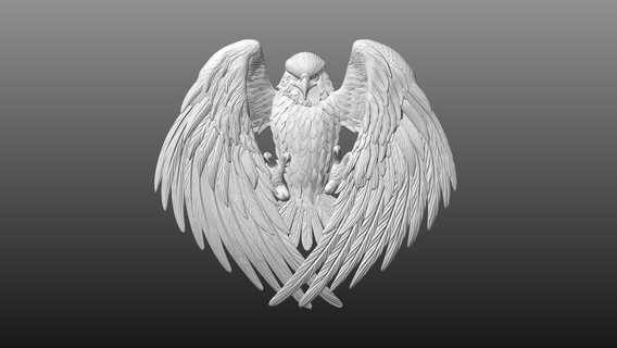 flat eagle 3d print model - Mito3D