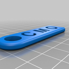 flat key chain customized accessories 3d print model - Mito3D