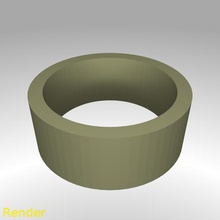 plana anillo de tamaño 7 la joyería gadget fácil rápido 3d print model - Mito3D