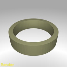 anello piatto sottile size 7 gioielli gadget facile veloce 3d print model - Mito3D