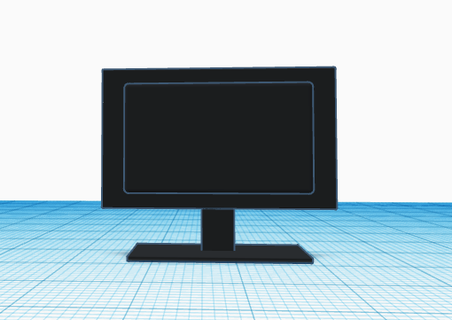 piatto schermo tv casa orologio Casa 3d print model - Mito3D