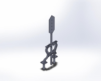 flat top harp switch stand switch stand railroad  3d print model - Mito3D