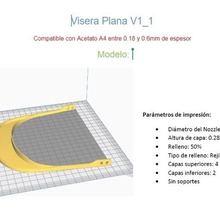 flachen visor-v1-1 verschiedene Visier 3d print model - Mito3D