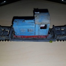 flat wagon railway hoe train 3d print model - Mito3D