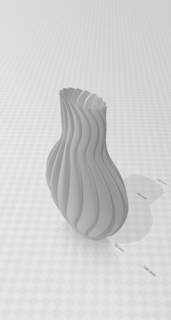 flat wave vase Home vase wave flat vase  3d print model - Mito3D