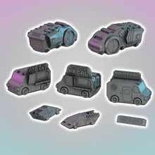 flatline city scifi vehicles pack 3d print model - Mito3D
