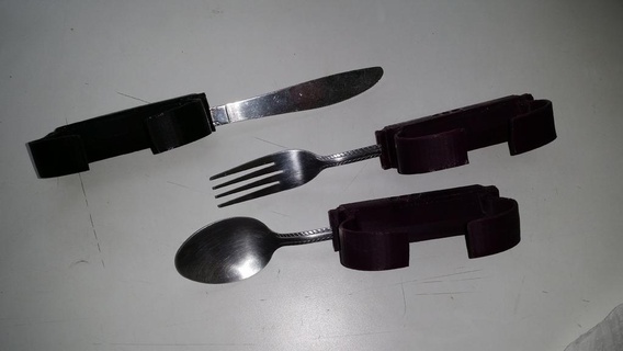 sofra takımı adaptör yardım ampute Yardımcı teknoloji yardımcı yemek yiyor çatal handikap bıçak meslekle terapi ortez kaşık el araçlar 3d print model - Mito3D