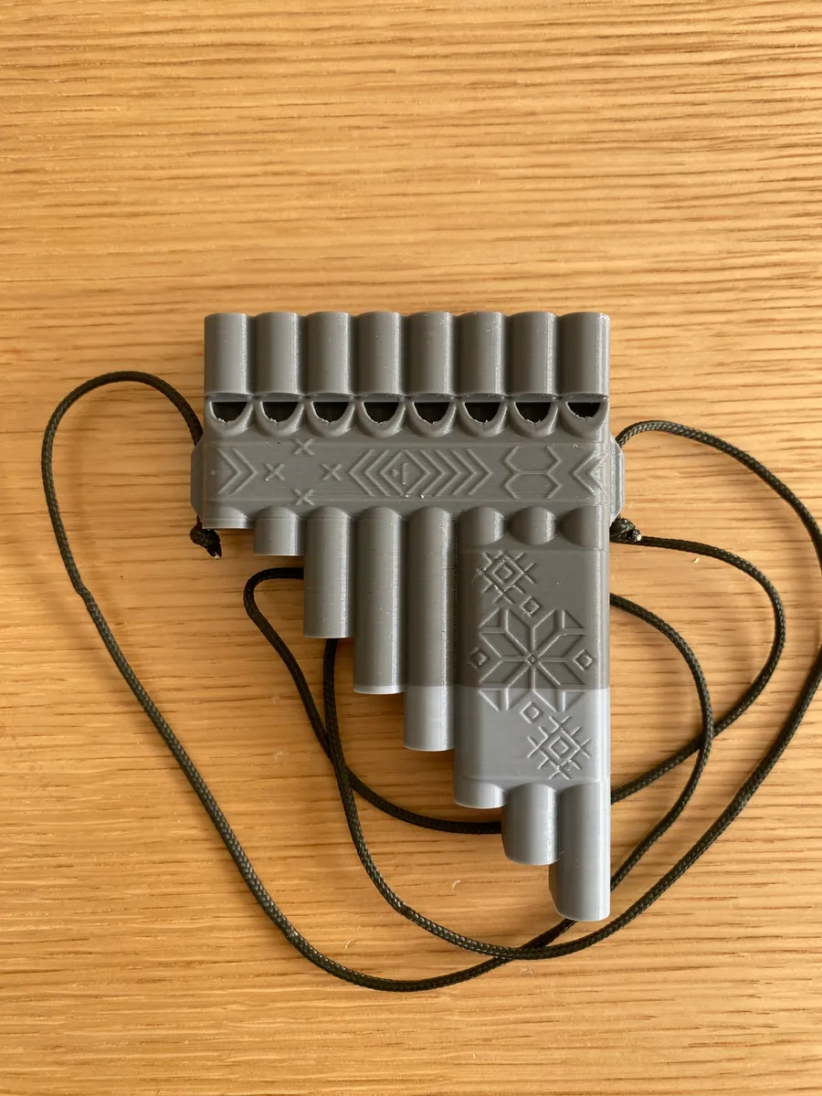 flauta pan silbar Arte molde 3D print model - Mito3D