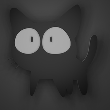 flcl cat takkun black anime 3d print model - Mito3D