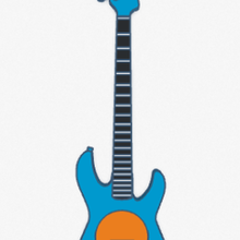 pulga guitarra música rchp rojo caliente chile pimientos 3d print model - Mito3D