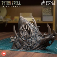 carne tumulo pre supported gioco dnd miniatura minis dungeon draghi 32mm tytantroll miniature patreon Halloween 3d print model - Mito3D