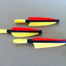 impennaggi frecce tiro l'arco fletch Fletching volo cocca sport all'aperto 3d print model - Mito3D