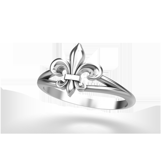 fleur de lis ring jewelry fashion cad design beuty 3d print model - Mito3D