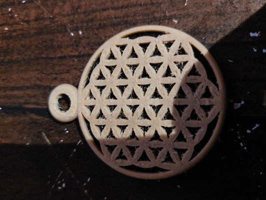 fleur de vie jewelry key ring medal esoteric 3d print model - Mito3D