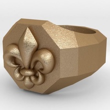 fleur signet ring jewelry fashion 3d print model - Mito3D